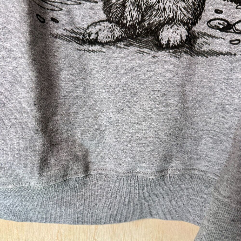 New Jerzees Heather Gray Jackalope Desert Cactus Graphic Sweatshirt M - Picture 2 of 7